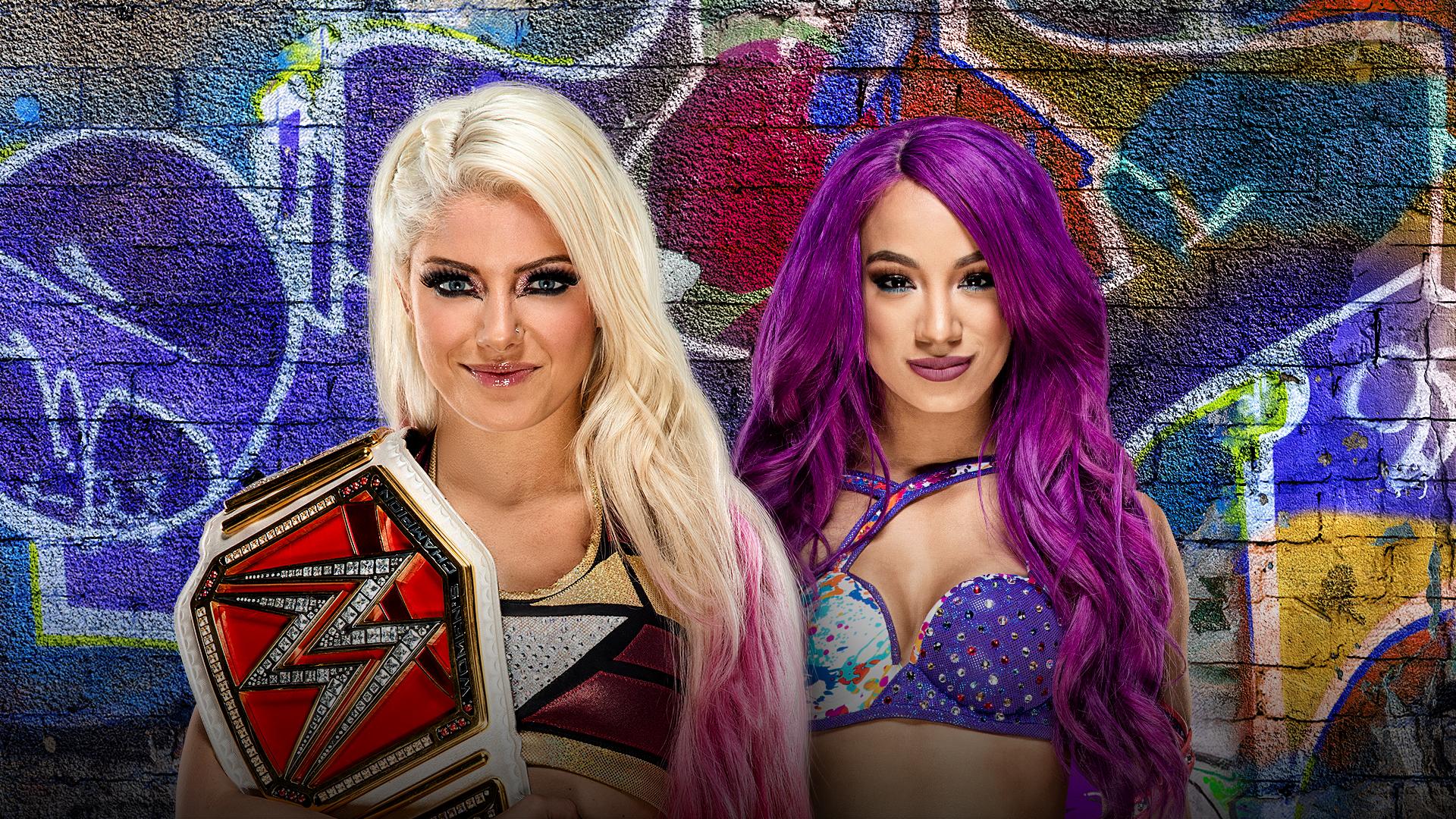 Саша против 2. Sasha Banks SUMMERSLAM 2017. Alexa Bliss with ponytails Blue hair. What did Alexa Bliss not like about the four horsewomen?.