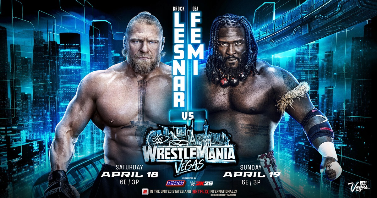 WrestleMania 42 Brock Lesnar Oba Femi