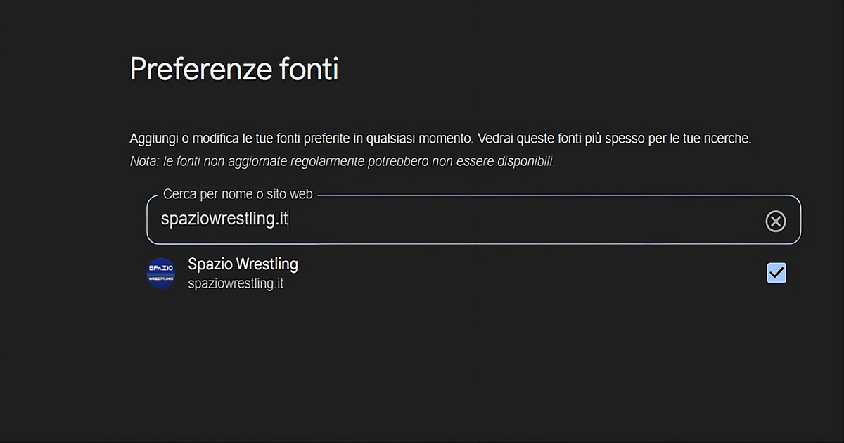 Preferenza Spazio Wrestling Google